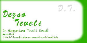 dezso teveli business card